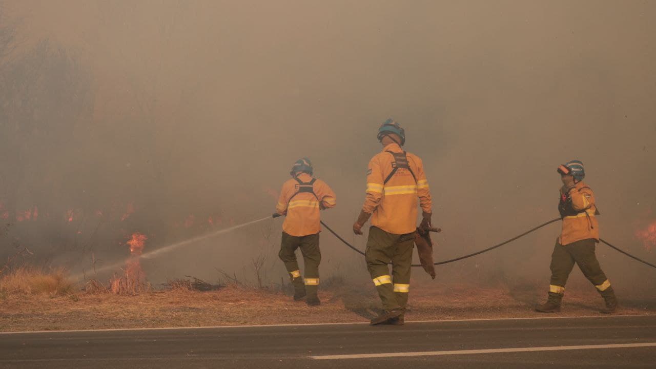 Incendio entre Dolores y San Esteban